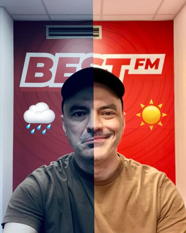 A hét első és második fele egy képben🌧️🌞
@maxemlevi nél 6-12h között a legjobb zenék még jobbak, ha süt a nap😎 Hangolódjunk együtt a hétvégére🎶🎙️🔊

#LeviLive #maxemlevi #makszemlevi #bestfm #alegjobbzenék